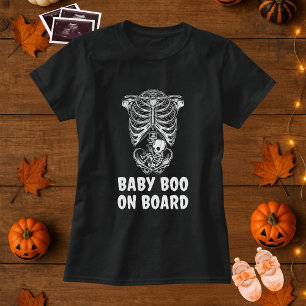 Kinderwagen an Bord Halloween-Kinderskelett T-Shirt