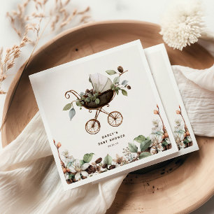 Kinderwagen 'Baby is Brewing' Kaffee-Baby-Party Serviette