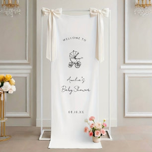 Kinderwagen-Baby-Party-Willkommen Banner