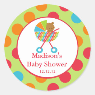 Kinderwagen Bearl Babyparty-Aufkleber Runder Aufkleber