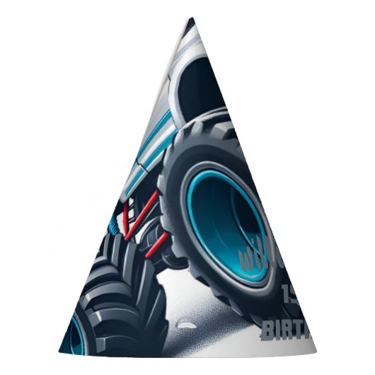 Kinderwagen cooler Monsterwagen 1. Geburtstag Partyhütchen (Links)