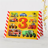 Kinderwagen "Custom Happy 3. Geburtstag" Karte (Gelbe Blume)