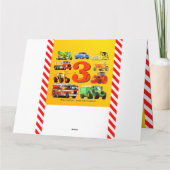 Kinderwagen "Custom Happy 3. Geburtstag" Karte (Rückseite)