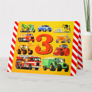 Kinderwagen "Custom Happy 3. Geburtstag" Karte