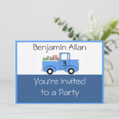 Kinderwagen Einladung zum Geburtstag (Stehend Vorderseite)