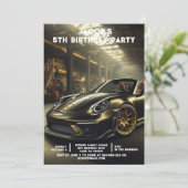 Kinderwagen Einladungen Geburtstagsparty (Stehend Vorderseite)