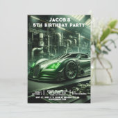 Kinderwagen Einladungen Geburtstagsparty (Stehend Vorderseite)