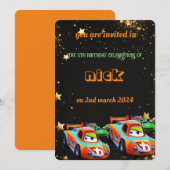 Kinderwagen Geburtstag Einladung (Vorne/Hinten)