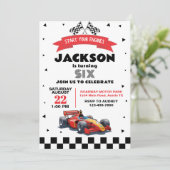 Kinderwagen jedes Alters Geburtstagspartei Einladung (Stehend Vorderseite)