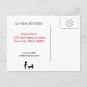 Kinderwagen Neue Adresse Ankündigungspostkarte (Rückseite)