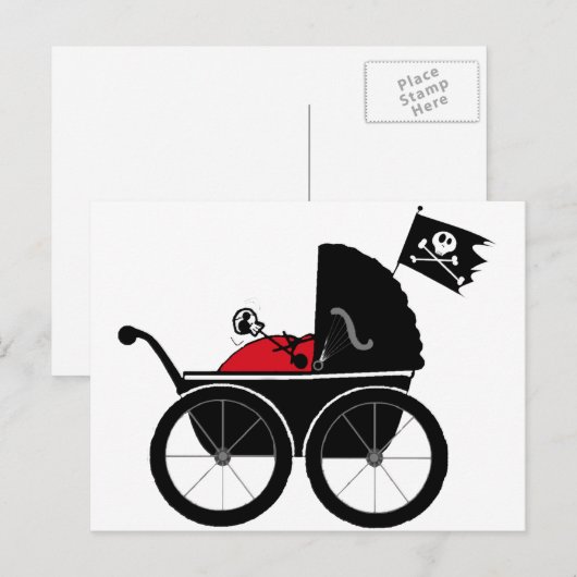 Kinderwagen Postkarte (Vorne/Hinten)