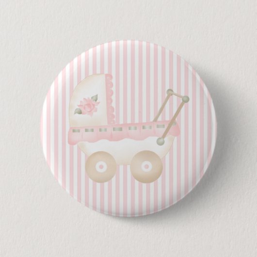 Kinderwagen-Rosa Button (Vorderseite)