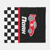 Kinderwagen rot karierte Fahnamendecke Fleecedecke (Vorderseite (Horizontal))