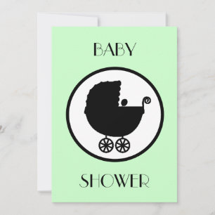 Kinderwagen-Silhouette Babyshower-Einladung Einladung