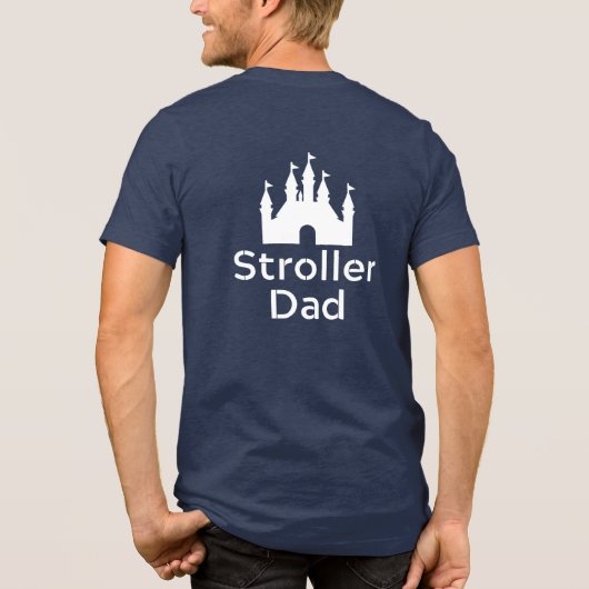 Kinderwagen-Vater Tri-Blend Shirt (Rückseite)