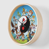 KINDERWANDEL MIT KÜNSTLERISCHEN CARTOON UHR (Winkel)