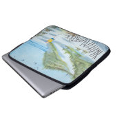 Kinderwandern am Strand Laptopschutzhülle (Vorne Knopf)