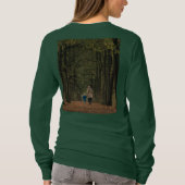 Kinderwanderung im waldgrünen T - Shirt (Rückseite)