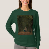Kinderwanderung im waldgrünen T - Shirt (Vorderseite)
