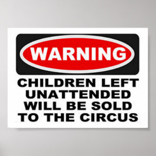 Kinderwarnung Poster