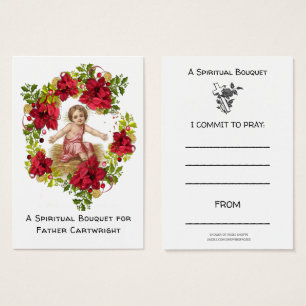 Kinderweihnachtliche Spirituelle Bouquet-Gebetskar