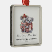 Kinderweihnachtsferien als Familie Koala Ornament Aus Metall (Rechts)