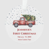 Kinderweihnachtsfest mit Geburtsstaten-Foto Ornament (Vorderseite)