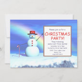 Kinderweihnachtsfest Snowman Party Einladung (Vorderseite)