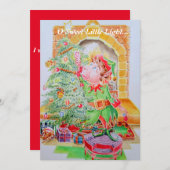 Kinderweihnachtskarte. Feiertagskarte (Vorne/Hinten)