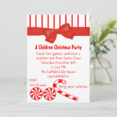 Kinderweihnachtszeit-Party Einladung (Stehend Vorderseite)