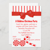 Kinderweihnachtszeit-Party Einladung (Vorne/Hinten)