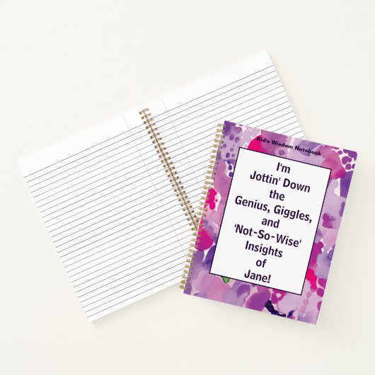 Kinderweisheit: Einblicke meines Kindes Personalis Notizblock (Innenseite)