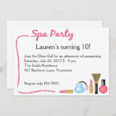 KinderWellness-Center-Party Einladung mit (Vorne/Hinten)