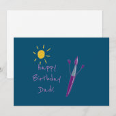 Kinderwerk für Vater Feiertagskarte (Vorne/Hinten)