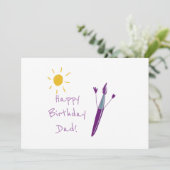 Kinderwerk für Vater Feiertagskarte (Stehend Vorderseite)