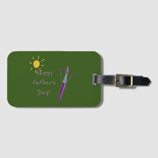 Kinderwerk für Vater Gepäckanhänger (Vorderseite (Horizontal))