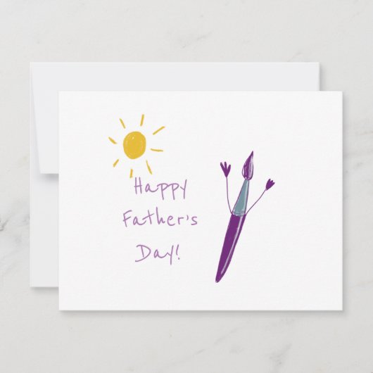 Kinderwerk für Vater Mitteilungskarte (Vorderseite)