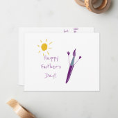 Kinderwerk für Vater Mitteilungskarte (Vorderseite/Rückseite Beispiel)