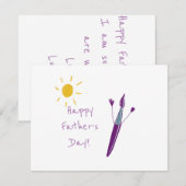 Kinderwerk für Vater Mitteilungskarte (Vorne/Hinten)