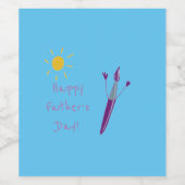 Kinderwerk für Vater Weinetikett (Einzelnes Label)