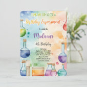 Kinderwissenschaft Geburtstagsfeier Einladung (Stehend Vorderseite)