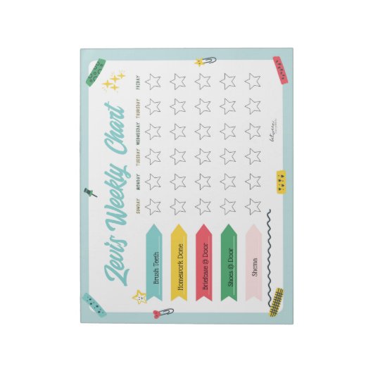 Kinderwochendiagramm Notepad Notizblock (Rotiert)