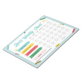 Kinderwochendiagramm Notepad Notizblock (angewinkelt)