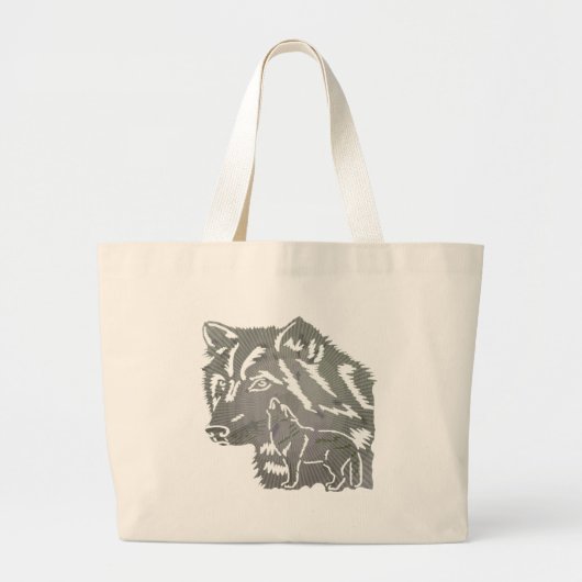 Kinderwolf-Taschen-Tasche Jumbo Stoffbeutel (Vorne)