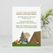 Kinderzelte Einladungen zur Geburtstagsparty (Stehend Vorderseite)