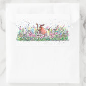 Kinderziege auf dem Feld der Blume Rechteckiger Aufkleber (Tasche)