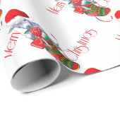 Kinderziege im Strumpf Weihnachtswrapping Paper Geschenkpapier (Rolleneckpunkt)