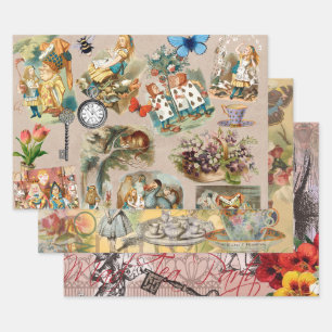 Kinderzimmer Alice Bunt 1800er Klassiker Wunderlan Geschenkpapier Set