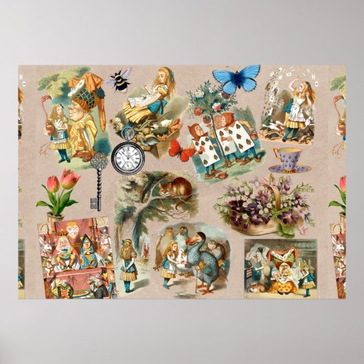 Kinderzimmer Alice Colorful 1800s Classic Wonderla Poster (Vorne)