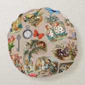 Kinderzimmer Alice Colorful 1800s Classic Wonderla Rundes Kissen (Rückseite)